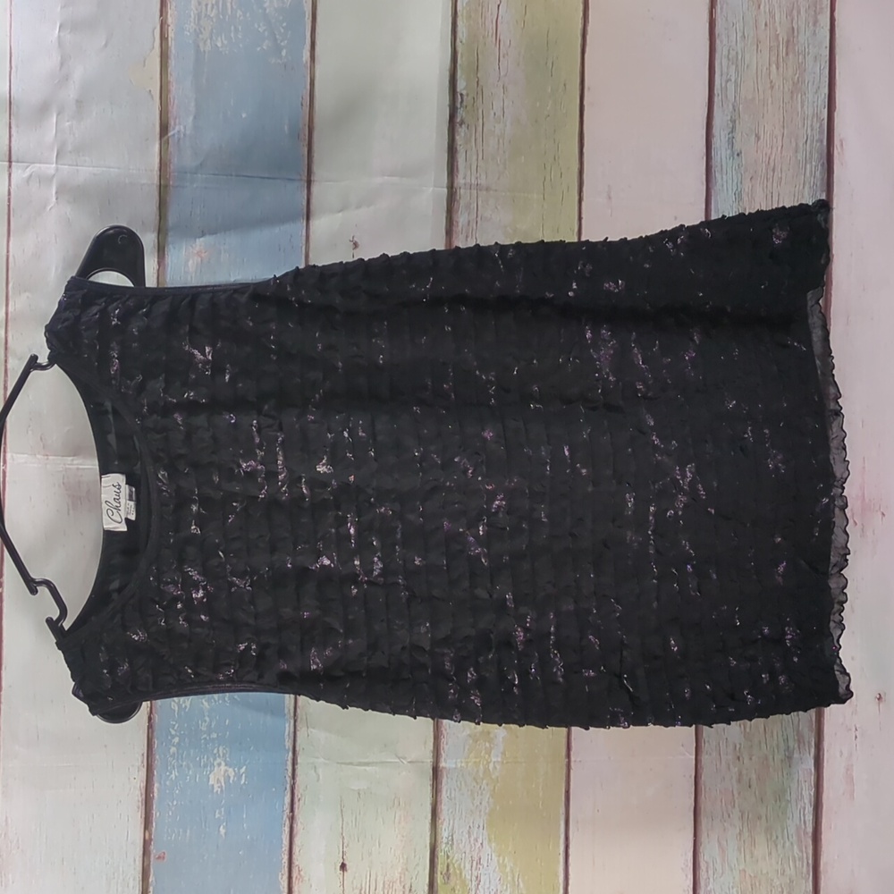Chaus Shimmering Tiered Sleeveless Women's Blouse